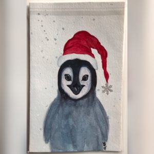 Weihnachtskarte Pinguin
